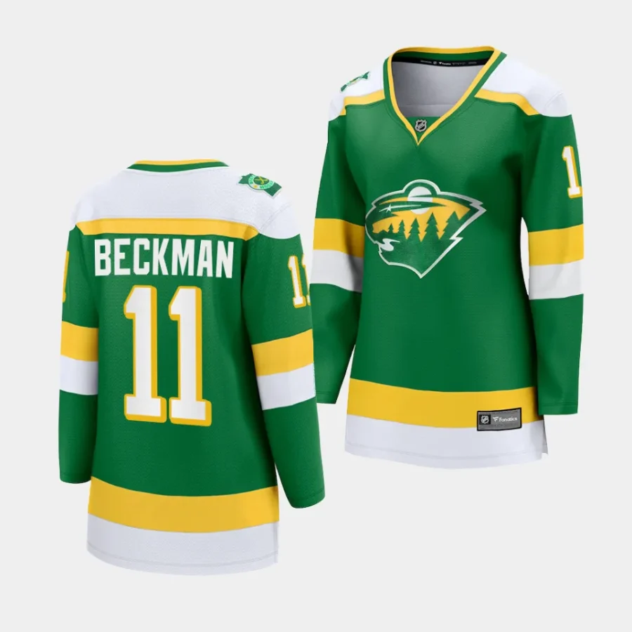 adam beckman wild green alternate women jerseys