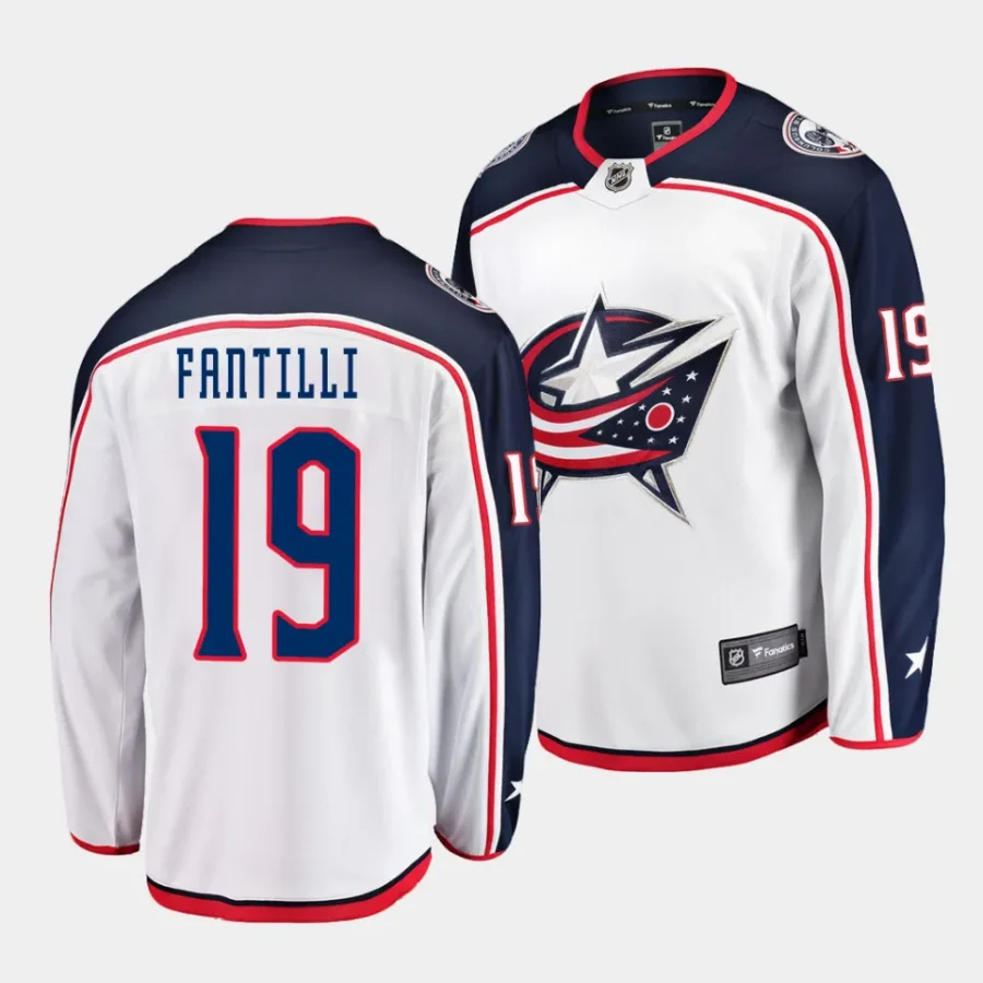 adam fantilli blue jackets white away 2023 nhl draft breakaway playerjersey