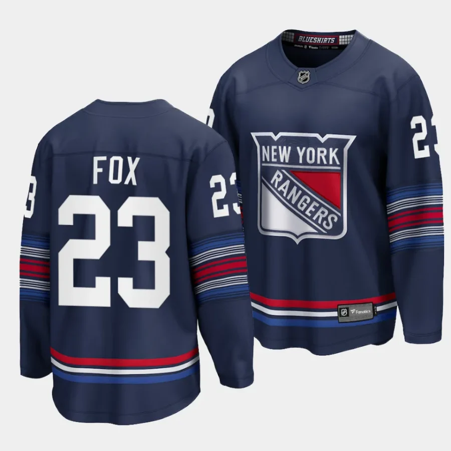 adam fox rangers navy 2023 24alternate premier jersey