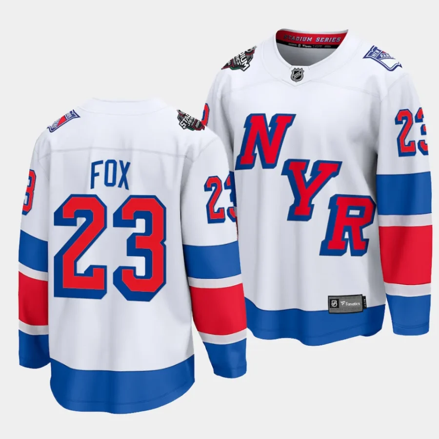 adam fox rangers white 2024 nhl stadium series breakaway player jersey