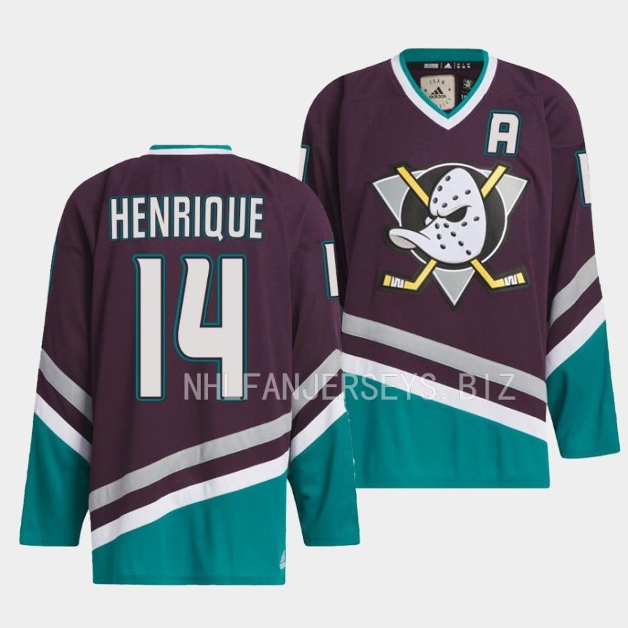 adam henrique ducks black team classics 1993 hockey jersey