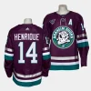 adam henrique mighty ducks purple 2023 2430th anniversary alternate authentic jersey