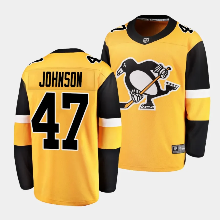 adam johnson penguins gold alternate breakaway player jersey