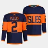 adam pelech islanders navy 2024 nhl stadium series authentic pro jersey