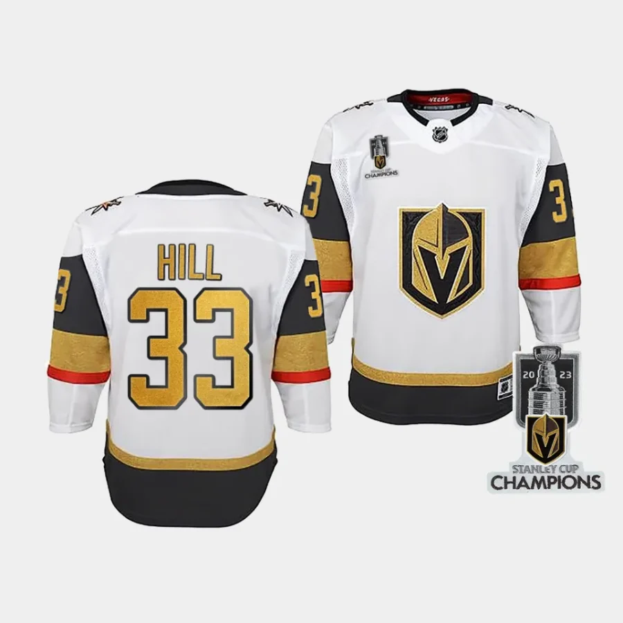 adin hill vgk 2023 stanley cup champions youth whiteaway jersey