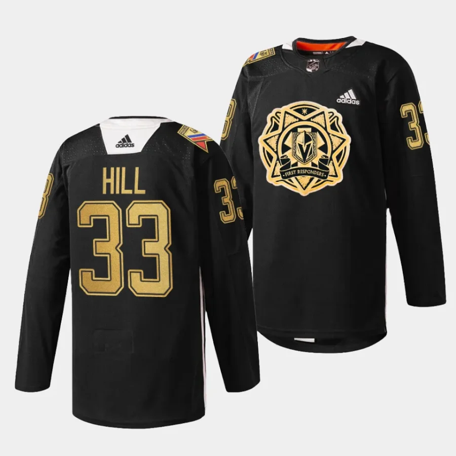 adin hill vgk 2024 first responders black jersey