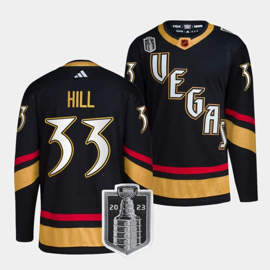 adin hill vgk black 2023 western conference champions reverse retro jersey