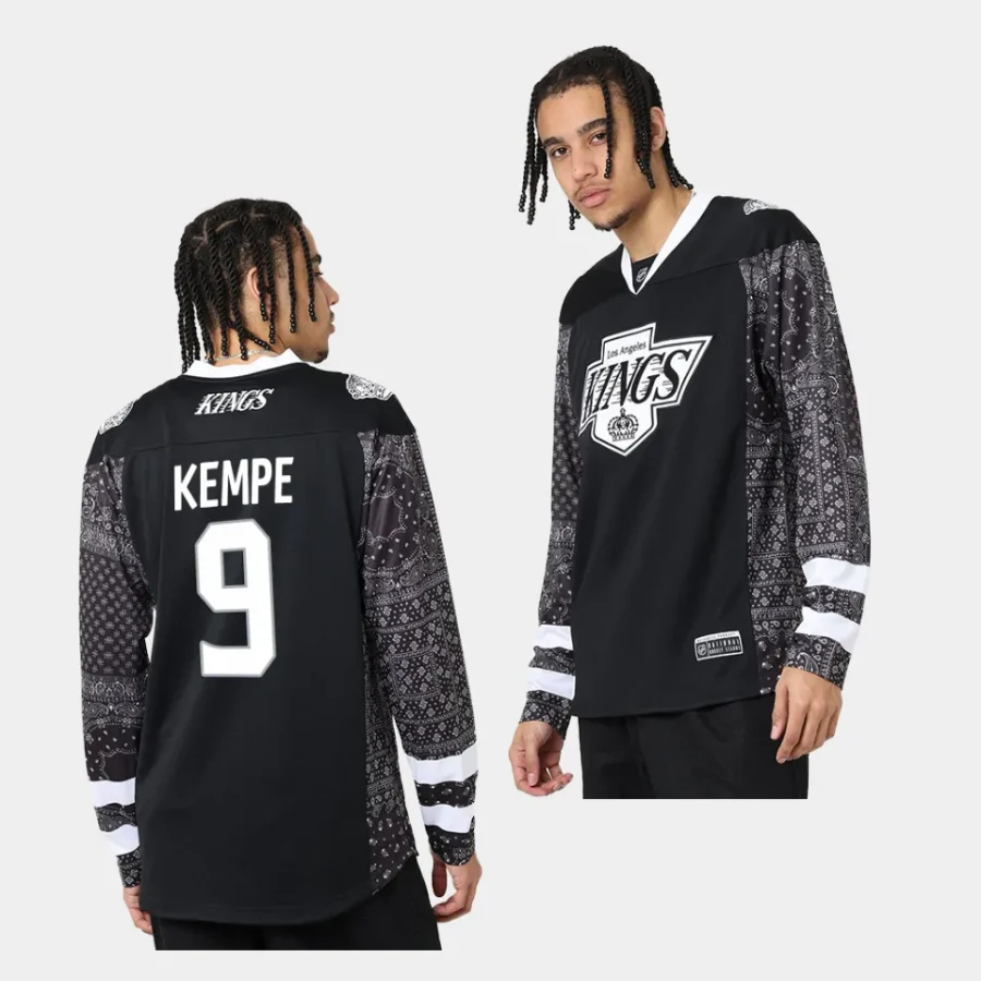 adrian kempe kings nhl bandana paisley black jerseys