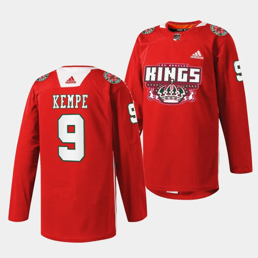 adrian kempe la kings red 2023 x mas holiday specialty jersey