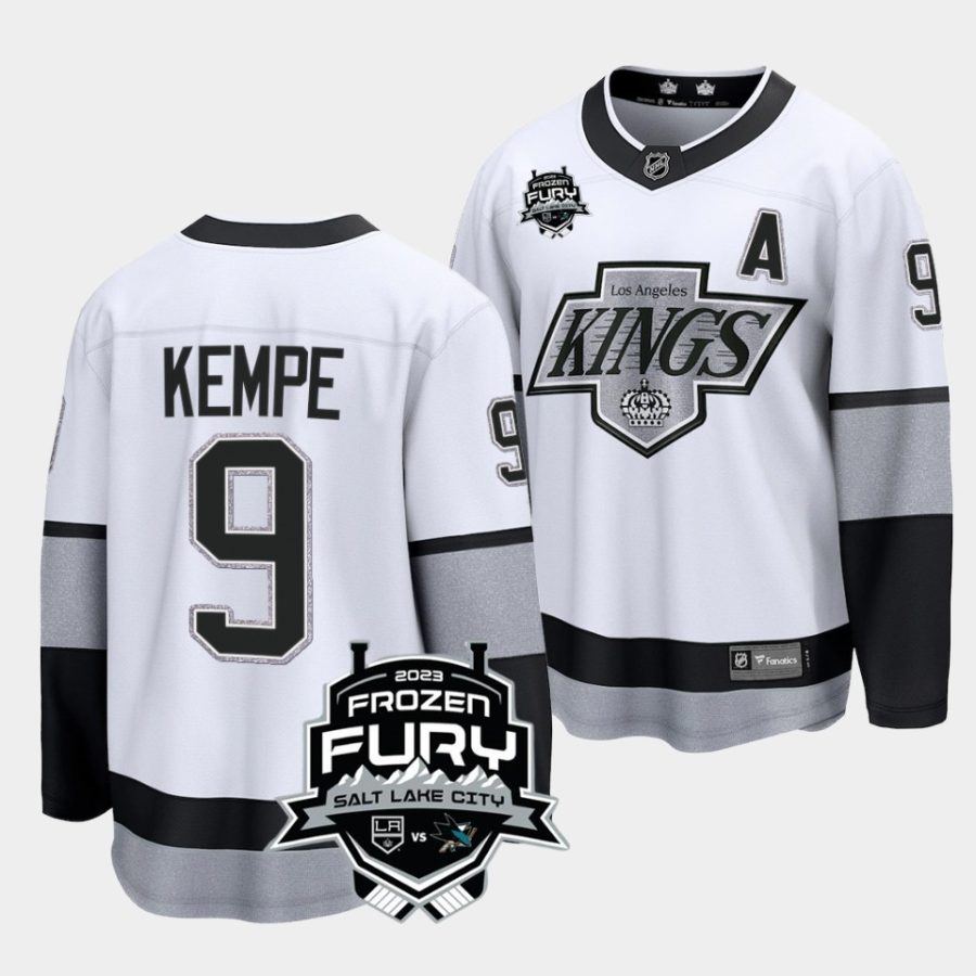 adrian kempe la kings white 2023 frozen fury alternate jersey