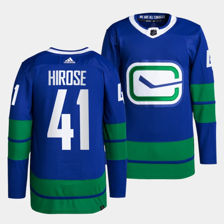 akito hirose canucks blue alternate primegreen authentic projersey