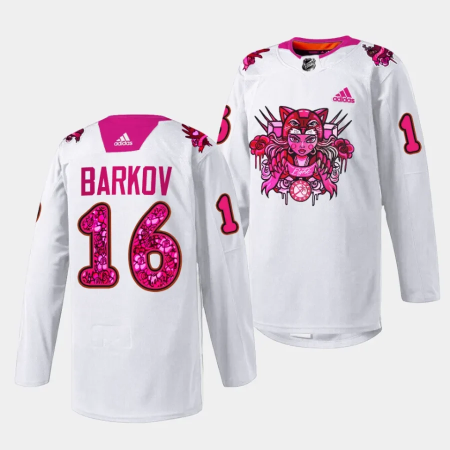 aleksander barkov panthers white 2023pink in the rink limited jersey