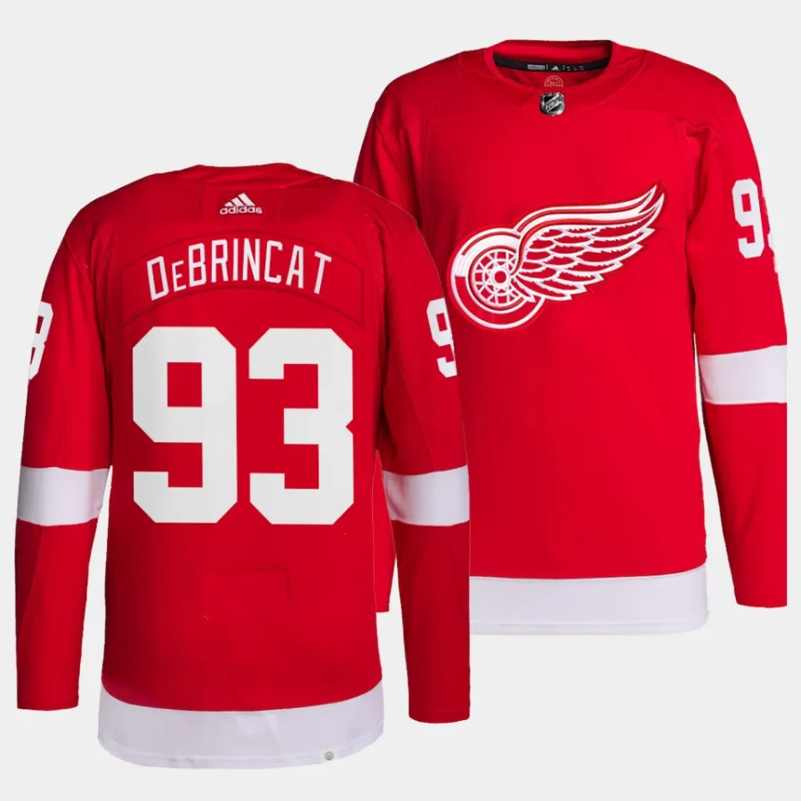 alex debrincat red wings red home authentic pro jersey