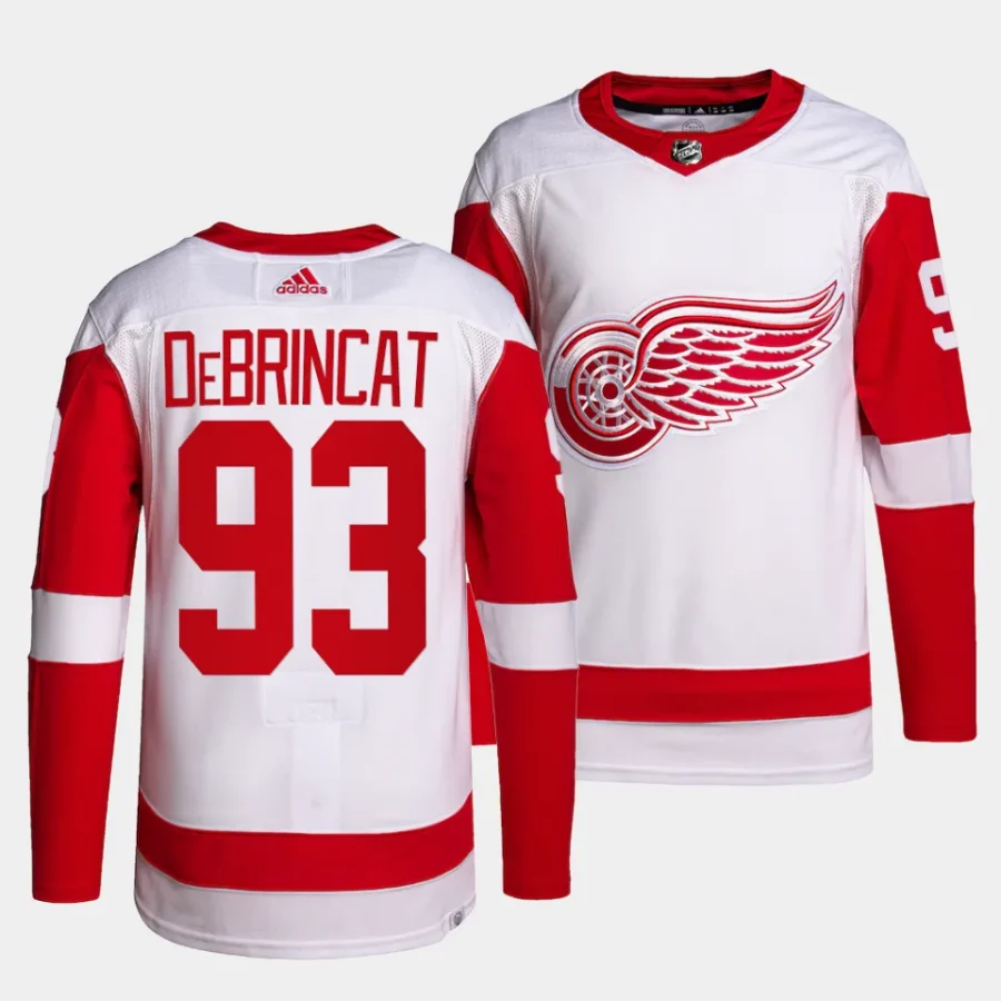 alex debrincat red wings white away authentic pro jersey