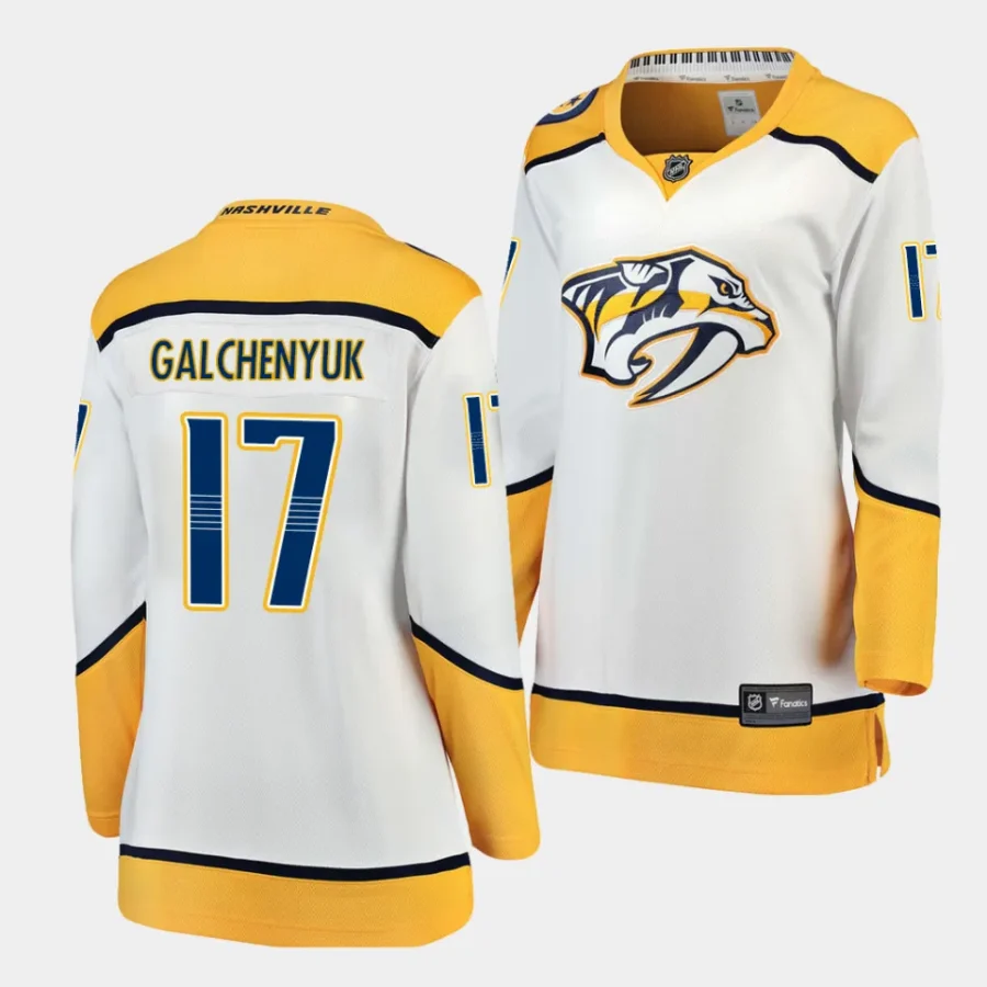 alex galchenyuk predators white away women jerseys