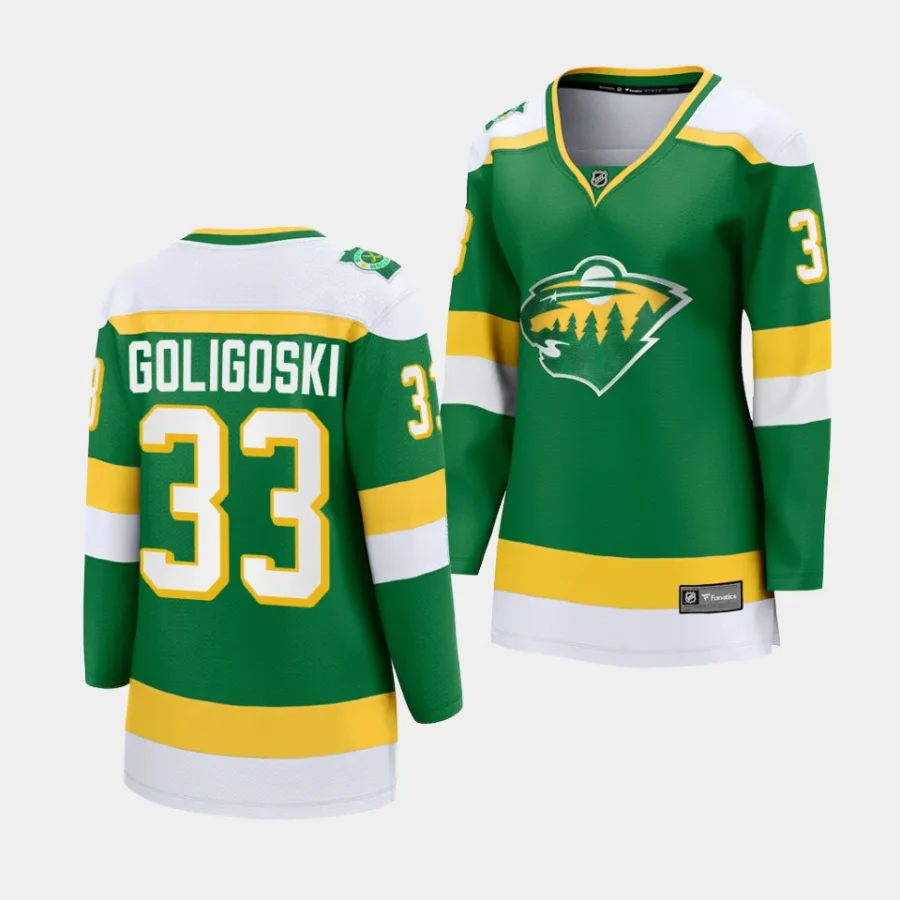 alex goligoski wild green alternate women jerseys