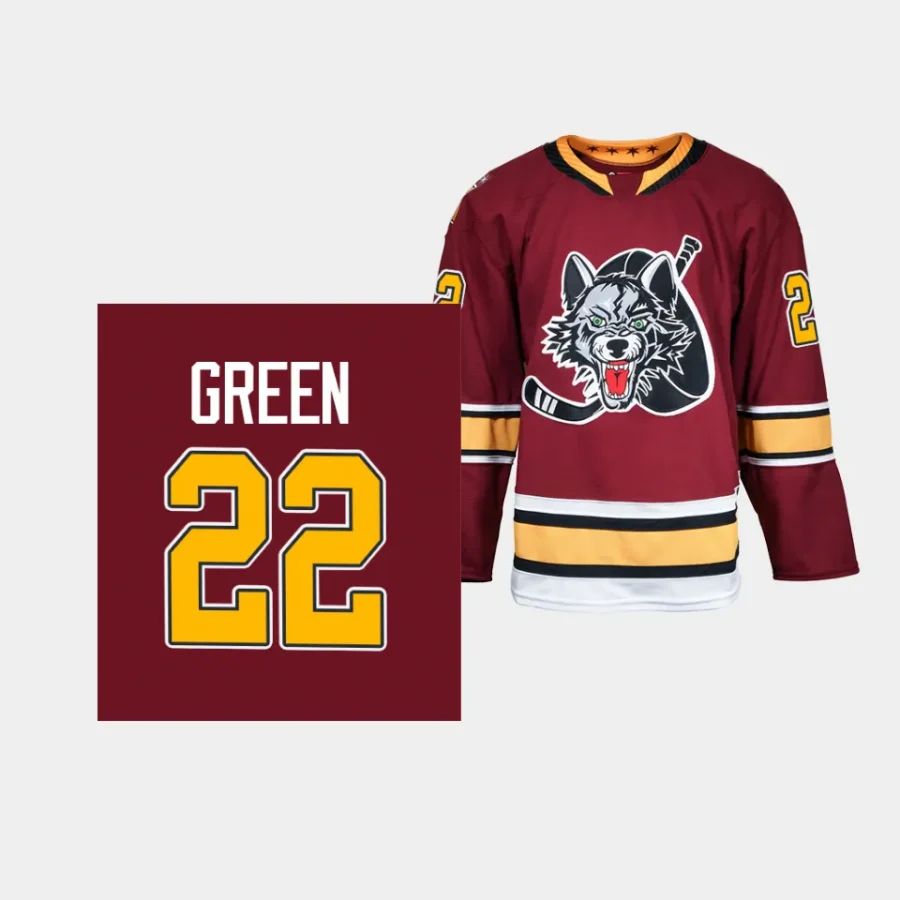 alex green chicago wolves burgundy 2023 24ahl authentic quicklite 30th season menjersey