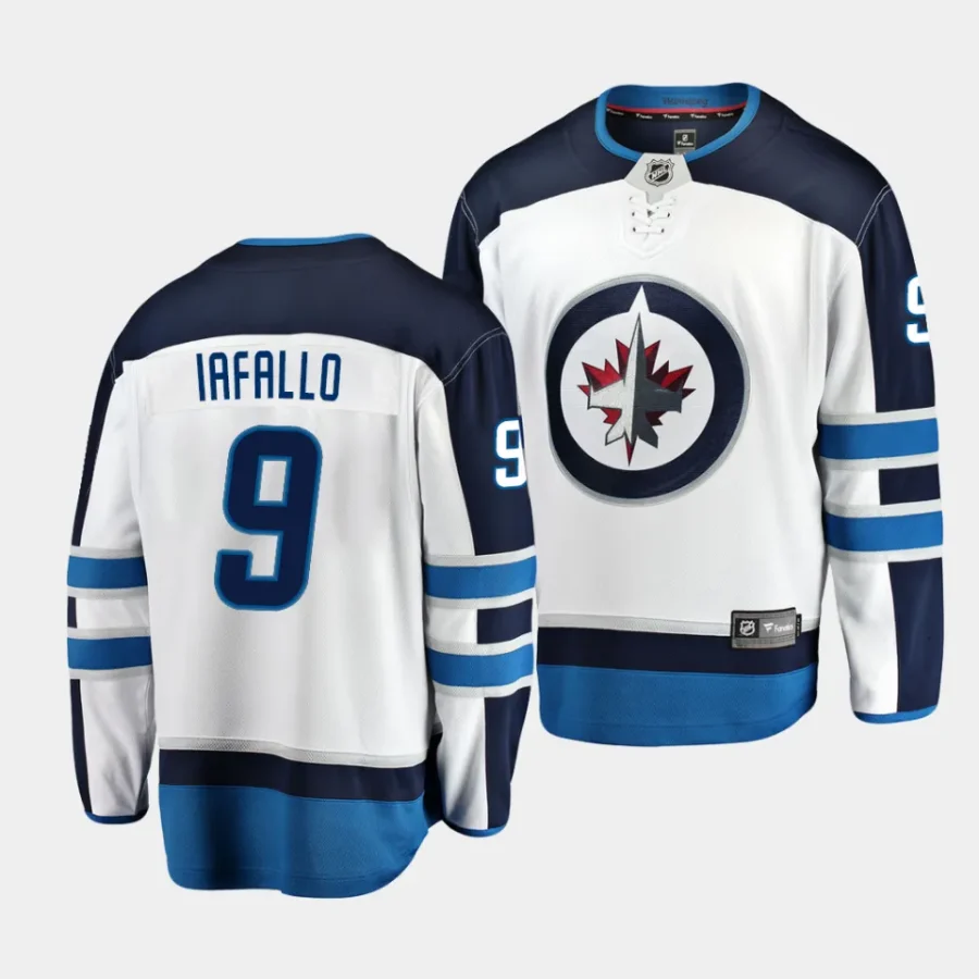 alex iafallo jets white away breakaway player jersey