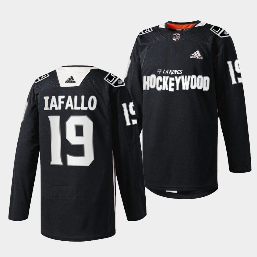 alex iafallo la kings warm up 2022hockey wood black jersey