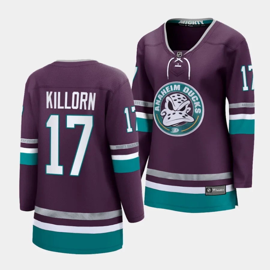 alex killorn ducks purple 2023 2430th anniversary premier womenjersey