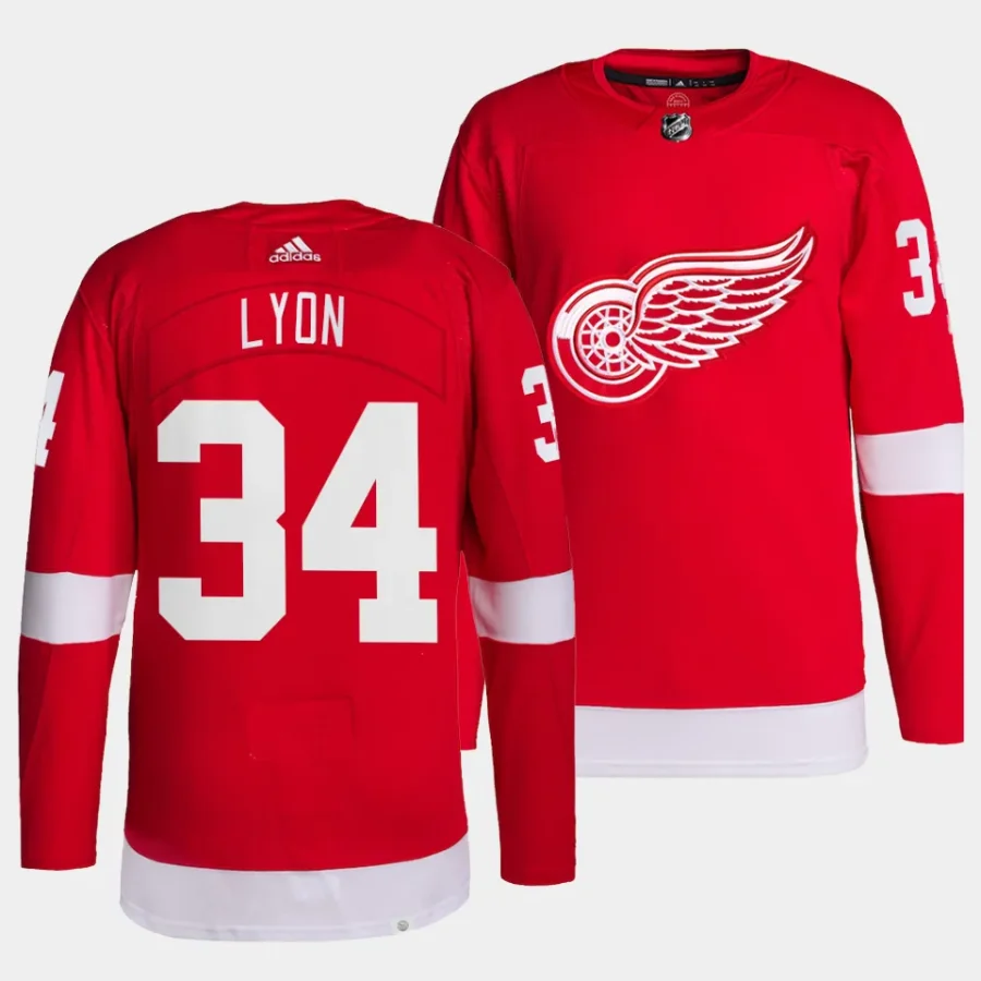 alex lyon red wings red home primegreen jersey