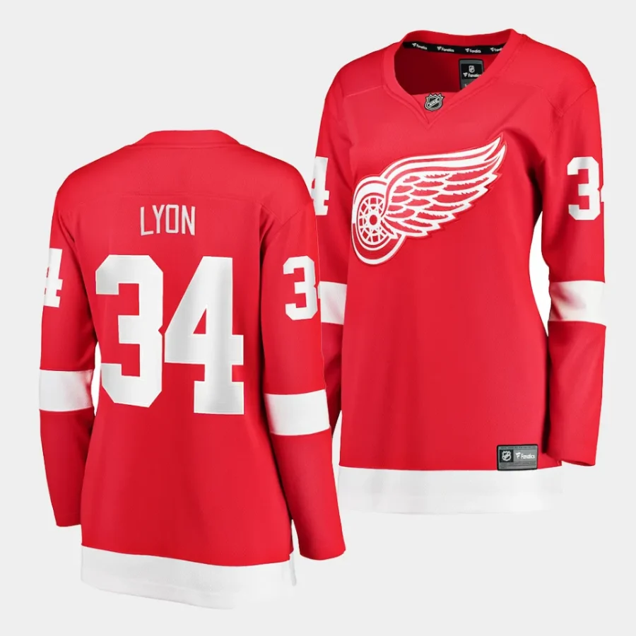 alex lyon red wings red home women jerseys