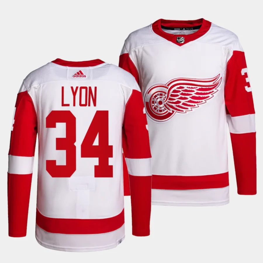 alex lyon red wings white away primegreen jersey