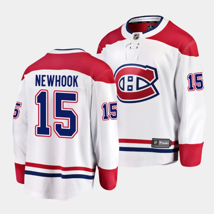 alex newhook canadiens white away breakaway player jersey