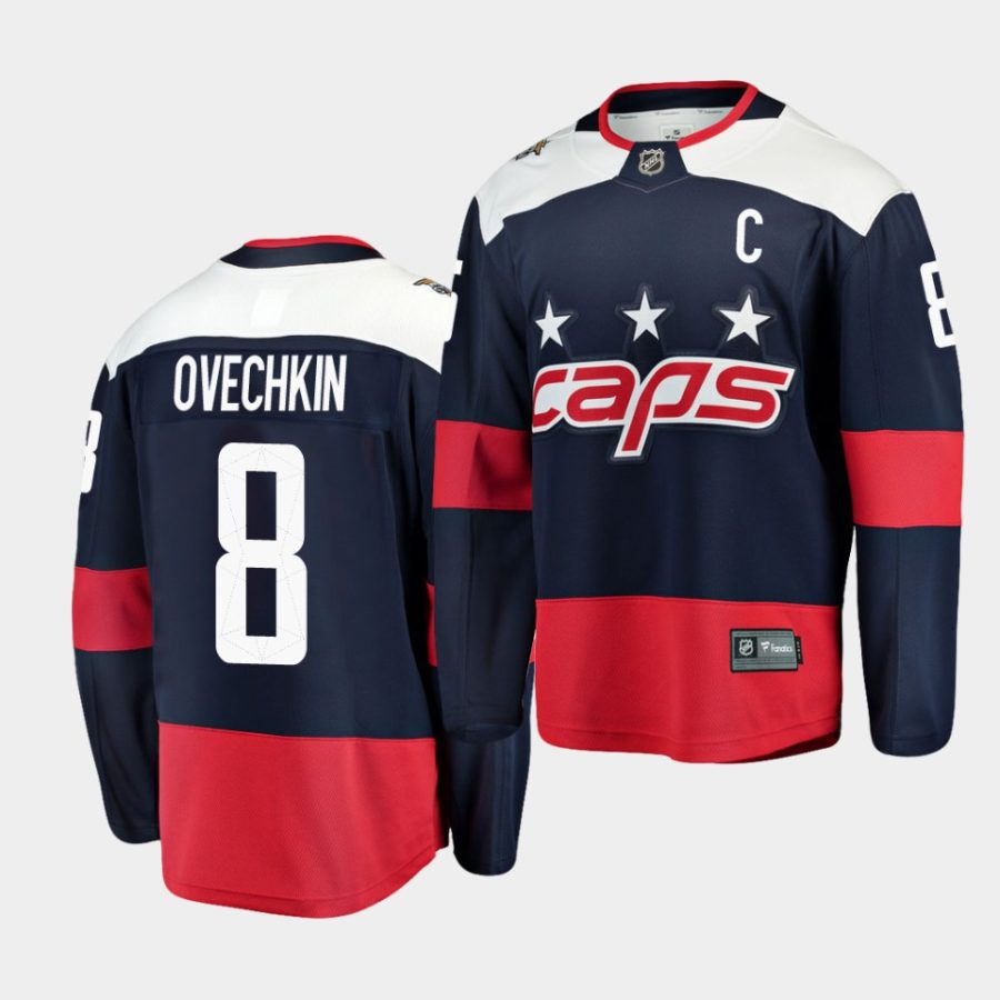 alex ovechkin capitals navy 2018 stadium series player jersey