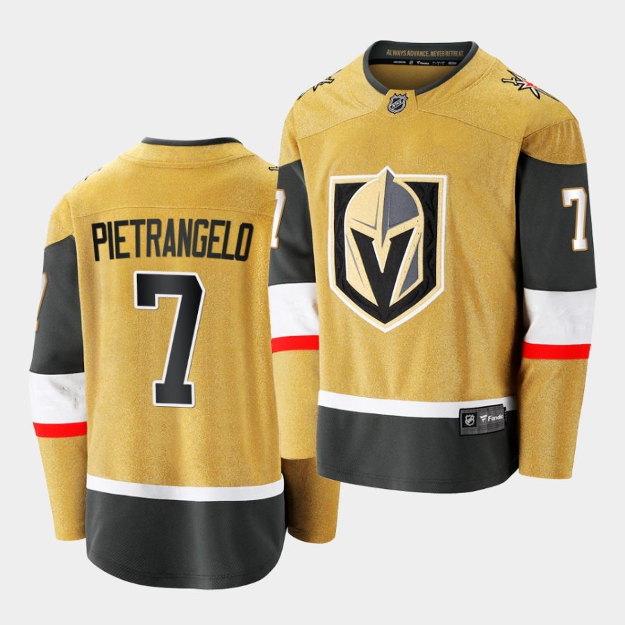 alex pietrangelo golden knights gold alternate breakaway player jersey