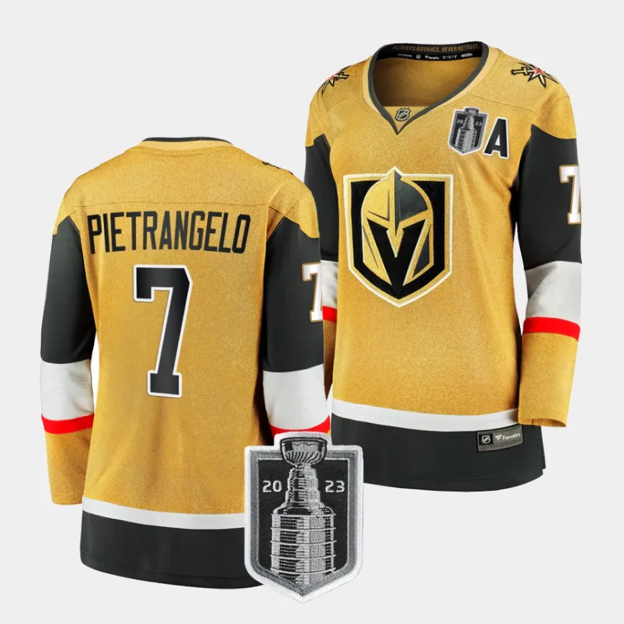 alex pietrangelo vgk gold 2023 stanley cup final women jerseys