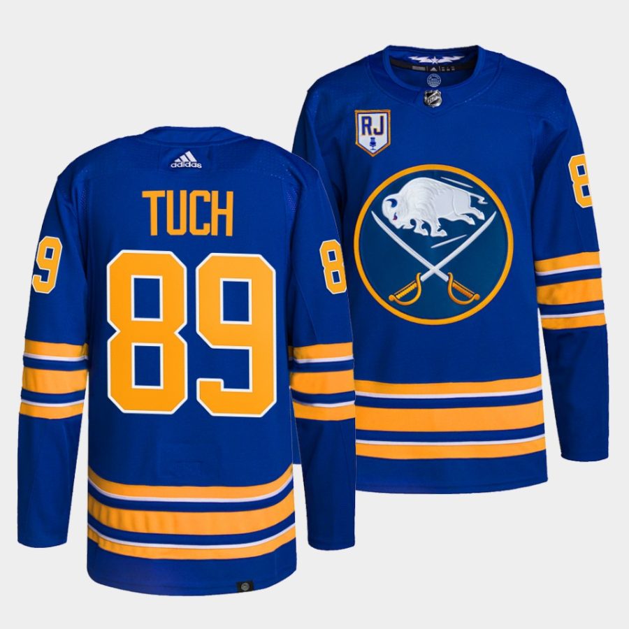 alex tuch sabres royal honor rick jeanneret patch authentic pro jersey