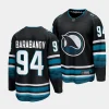 alexander barabanov sharks black 2023 24cali fin 3rd alternate breakaway player jersey