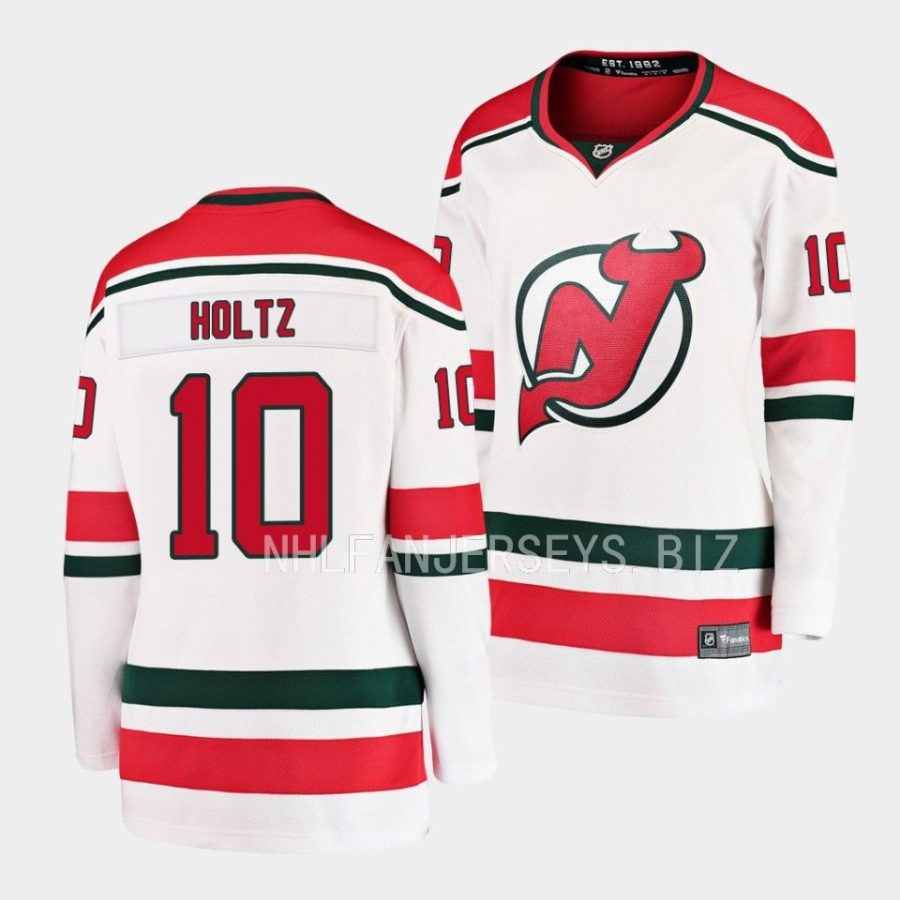 alexander holtz devils white heritage women jerseys