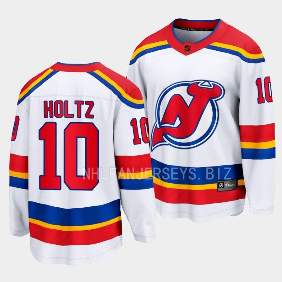 alexander holtz devils white special edition 2.0 breakaway jersey