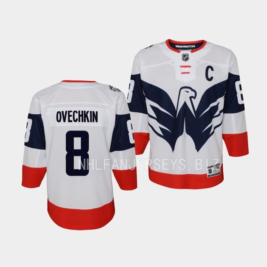 alexander ovechkin capitals 2023 nhl stadium series youth whiteplayer jersey