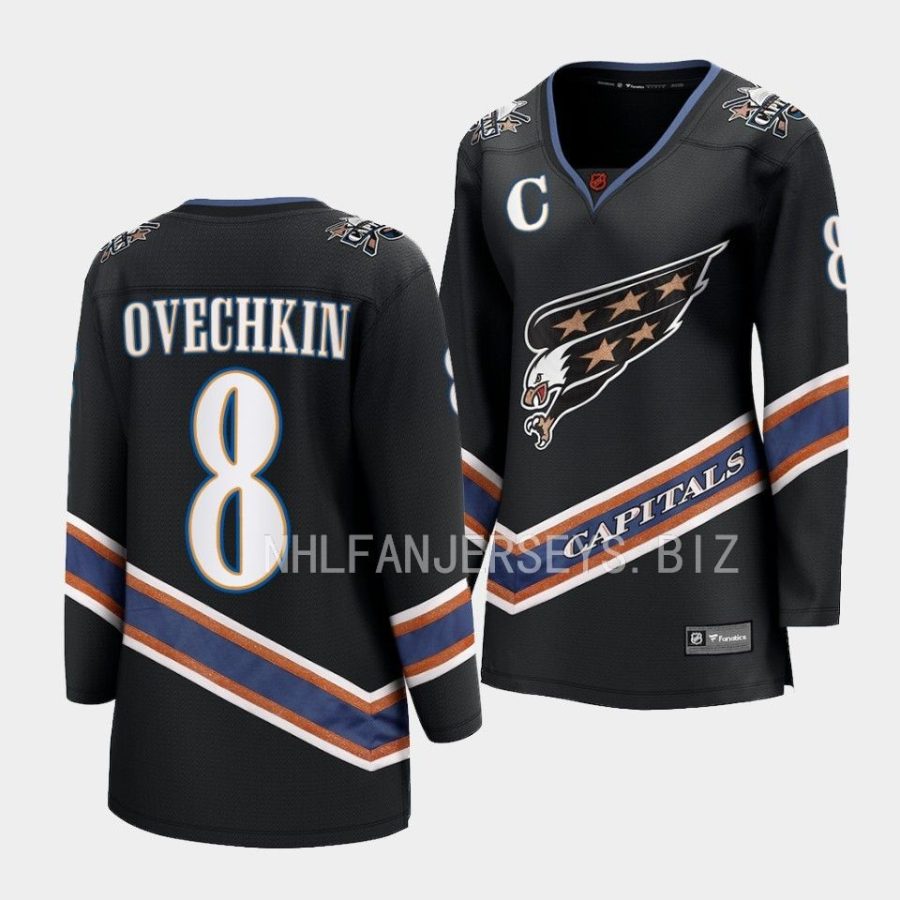 alexander ovechkin capitals black 2022special edition 2.0 breakaway player womenjersey