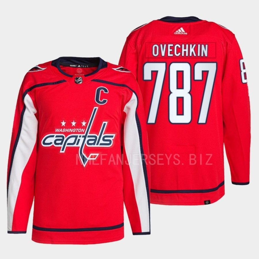 alexander ovechkin capitals red 787 career goals special commemorative jersey