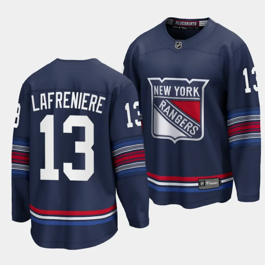 alexis lafreniere rangers navy 2023 24alternate premier jersey