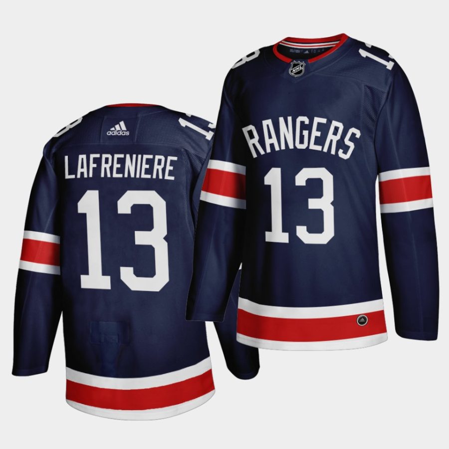 alexis lafrenire rangers navy 2021 reverse retro authentic jersey