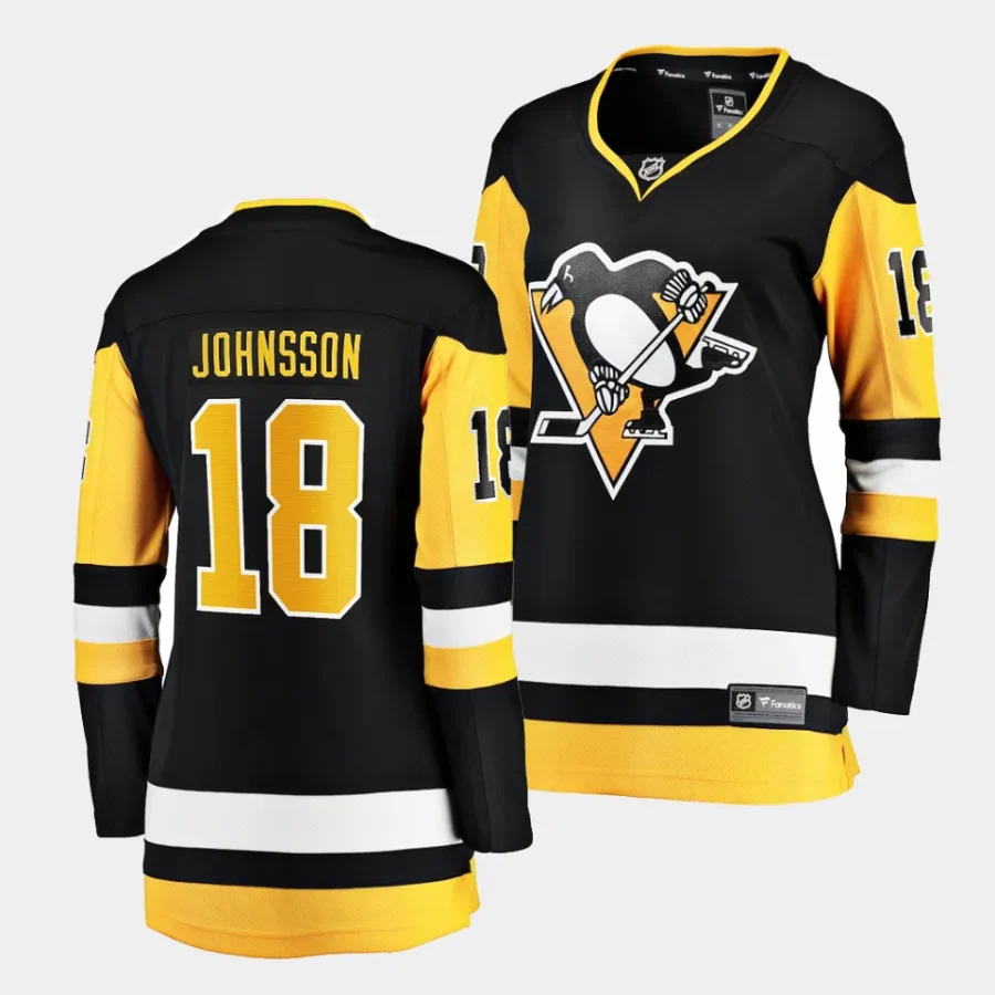 andreas johnsson penguins black home women jerseys