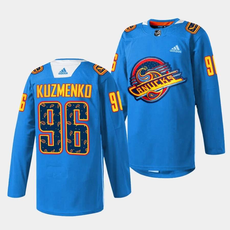 andrei kuzmenko canucks special edition 2023 diwali night blue jersey