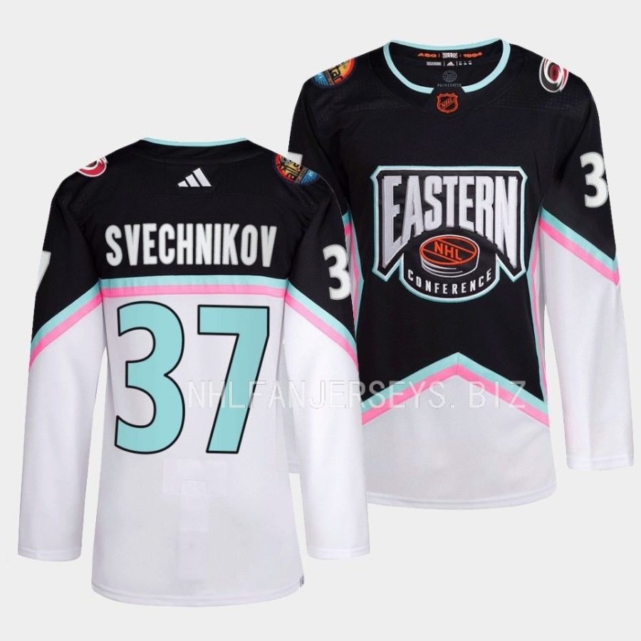 andrei svechnikov hurricanes black 2023 nhl all star eastern conference jersey 0