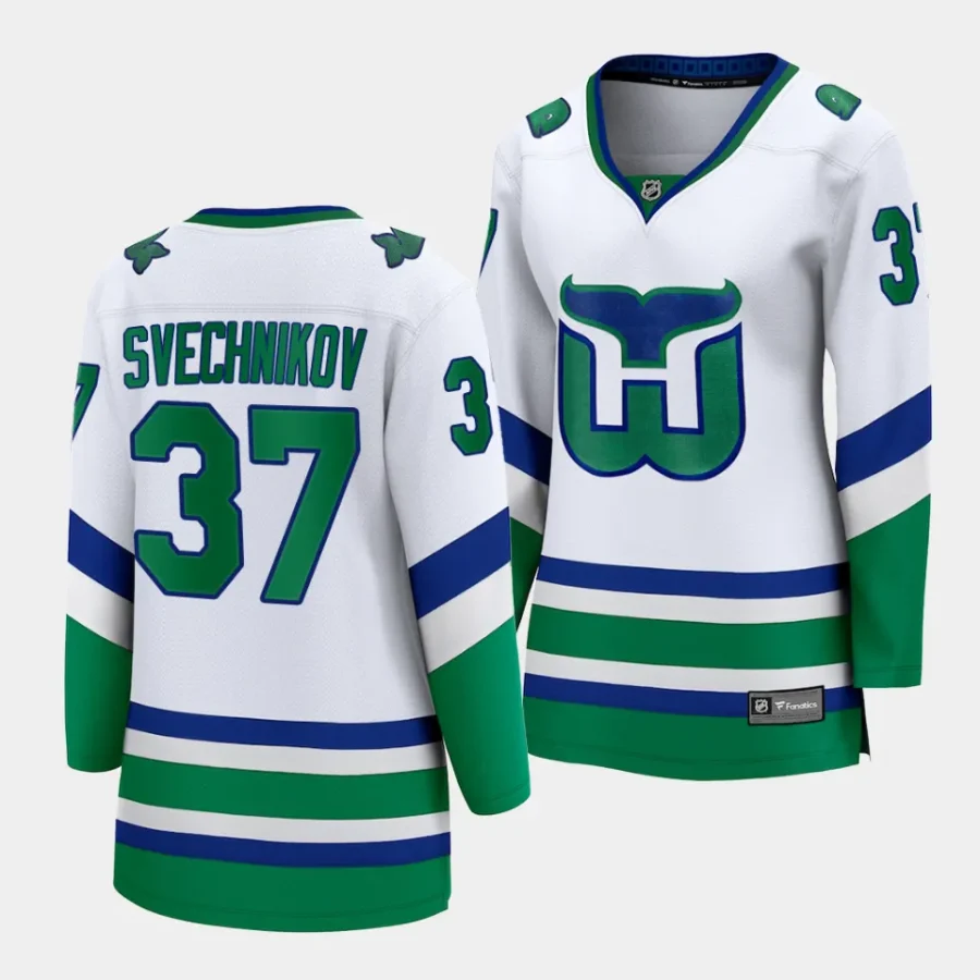 andrei svechnikov hurricanes white whalers women jerseys