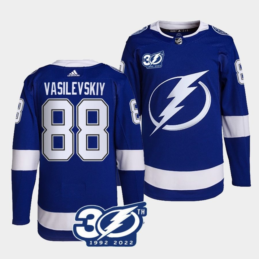 andrei vasilevskiy lightning blue 1992 202230th season authentic home jersey