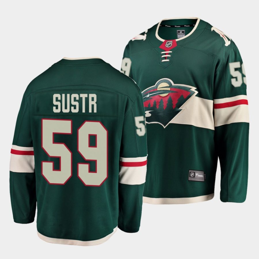 andrej sustr wild green home breakaway player jersey