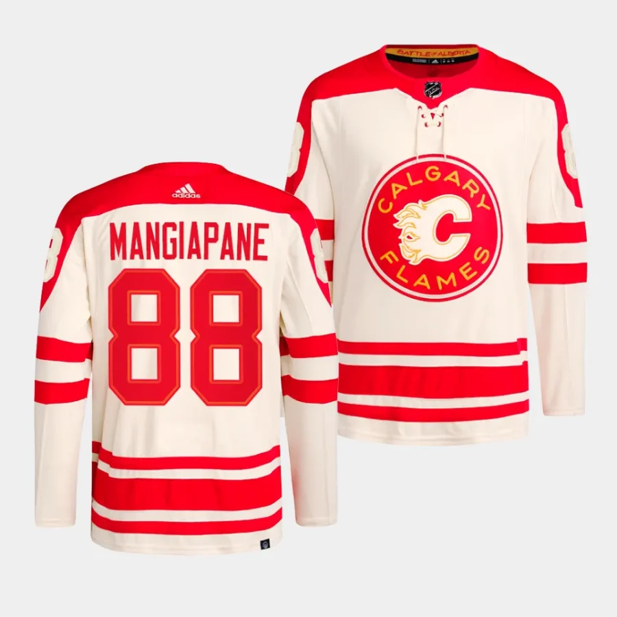 andrew mangiapane flames cream 2023 nhl heritage classic primegreen authentic playerjersey