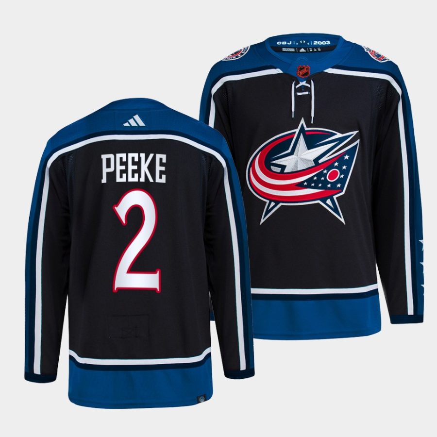 andrew peeke blue jackets navy 2022reverse retro 2.0 authentic primegreen jersey