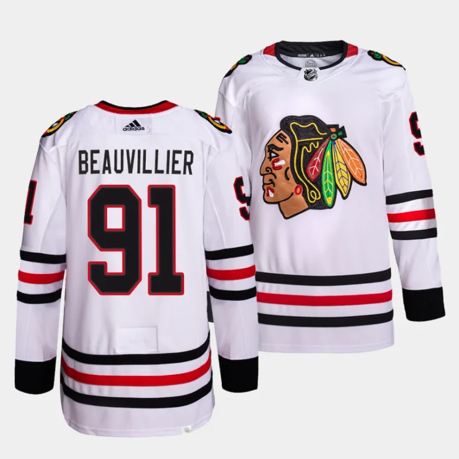 anthony beauvillier blackhawks white away authentic pro primegreenjersey