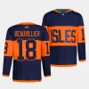 anthony beauvillier islanders navy 2024 nhl stadium series authentic pro jersey